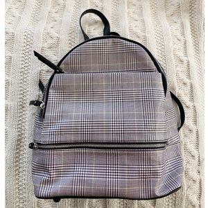 Plaid Mini Backpack Purse